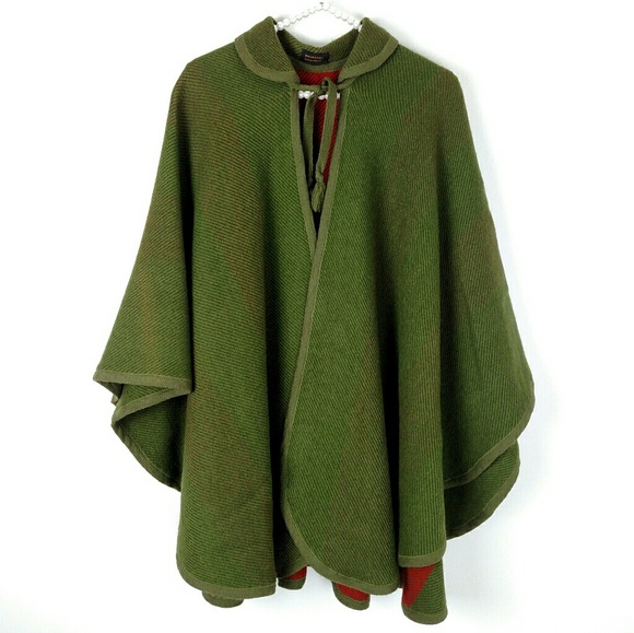 Vintage Jackets & Blazers - Vintage Churchill Handwoven Cape 60s 70s